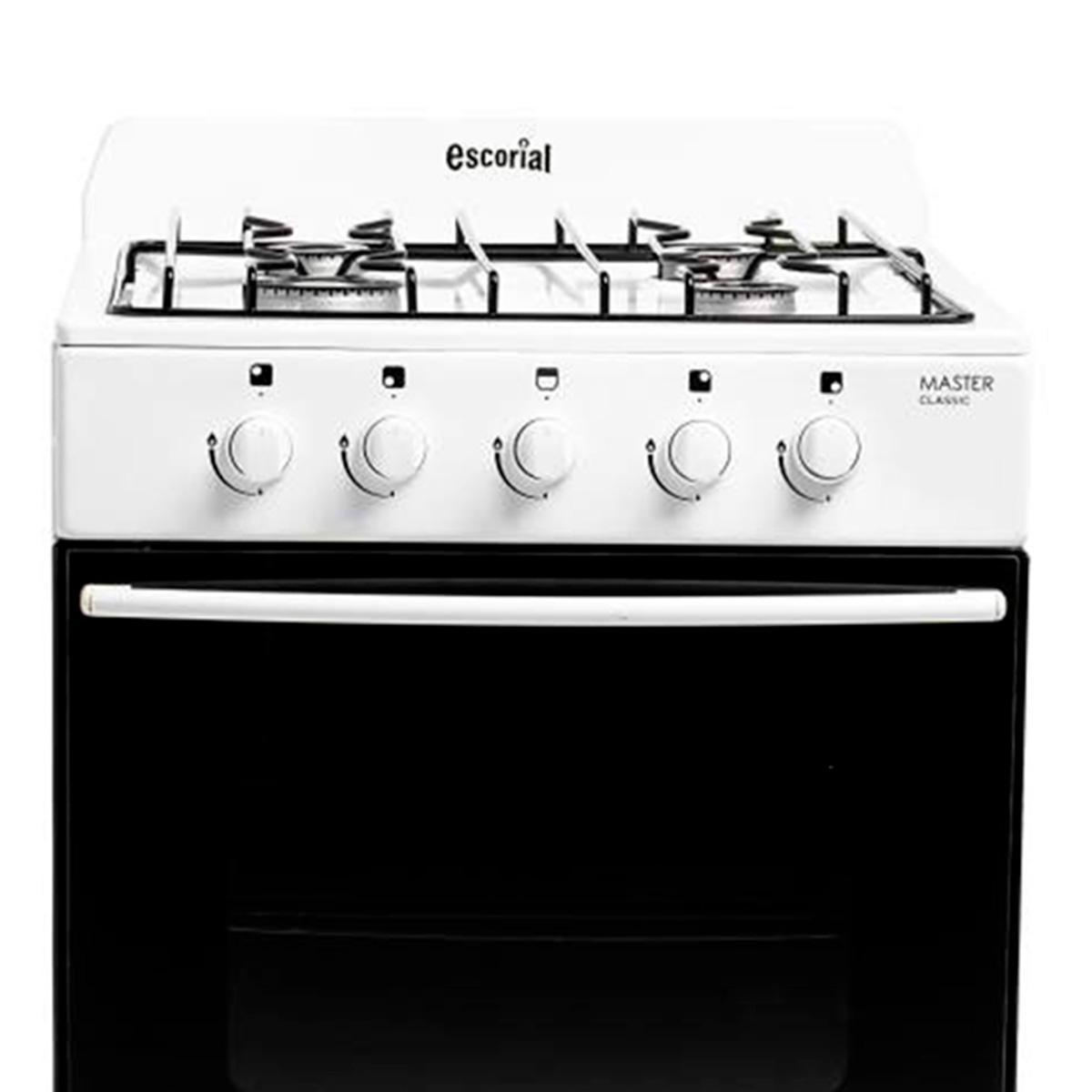 Cocina Gas Natural 56Cm Escorial MASTERCLASSICB Blanca